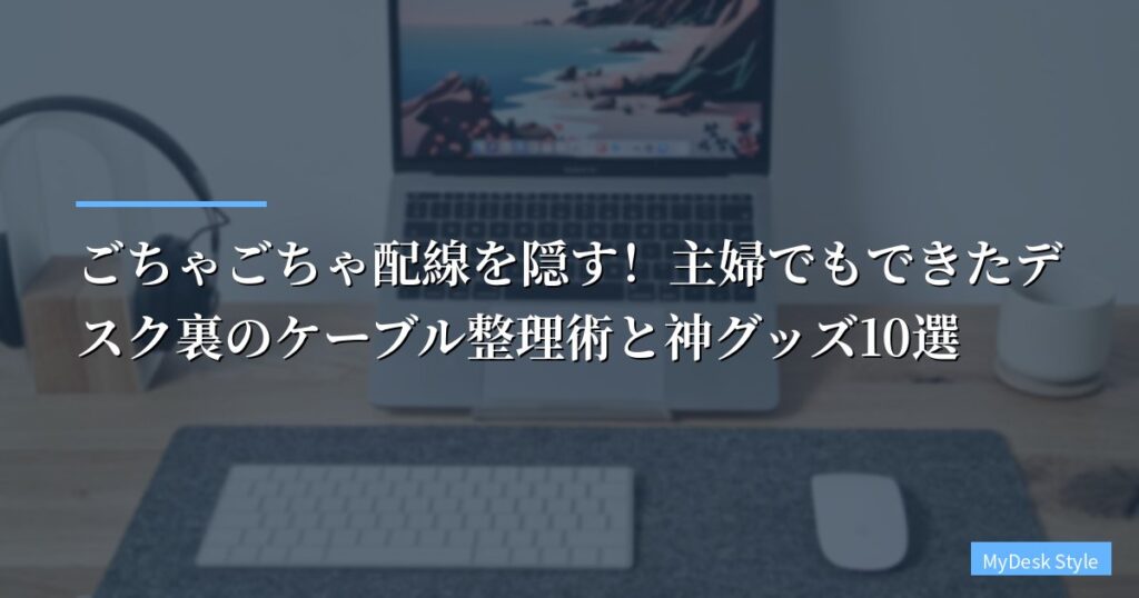 【デスクツアー完全版】ごちゃごちゃ配線を隠す！主婦でもできたデスク裏のケーブル整理術と神グッズ10選