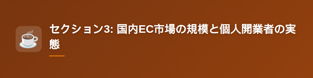 セクション3: 国内EC市場の規模と個人開業者の実態
