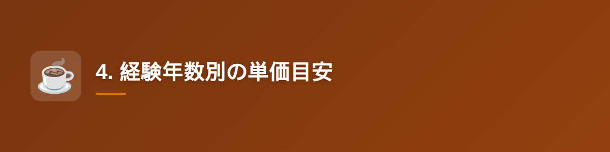 4. 経験年数別の単価目安